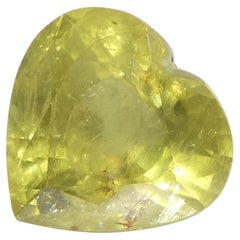 3.99ct Heart Orange-Yellow Sapphire from Tanzania, Unheated