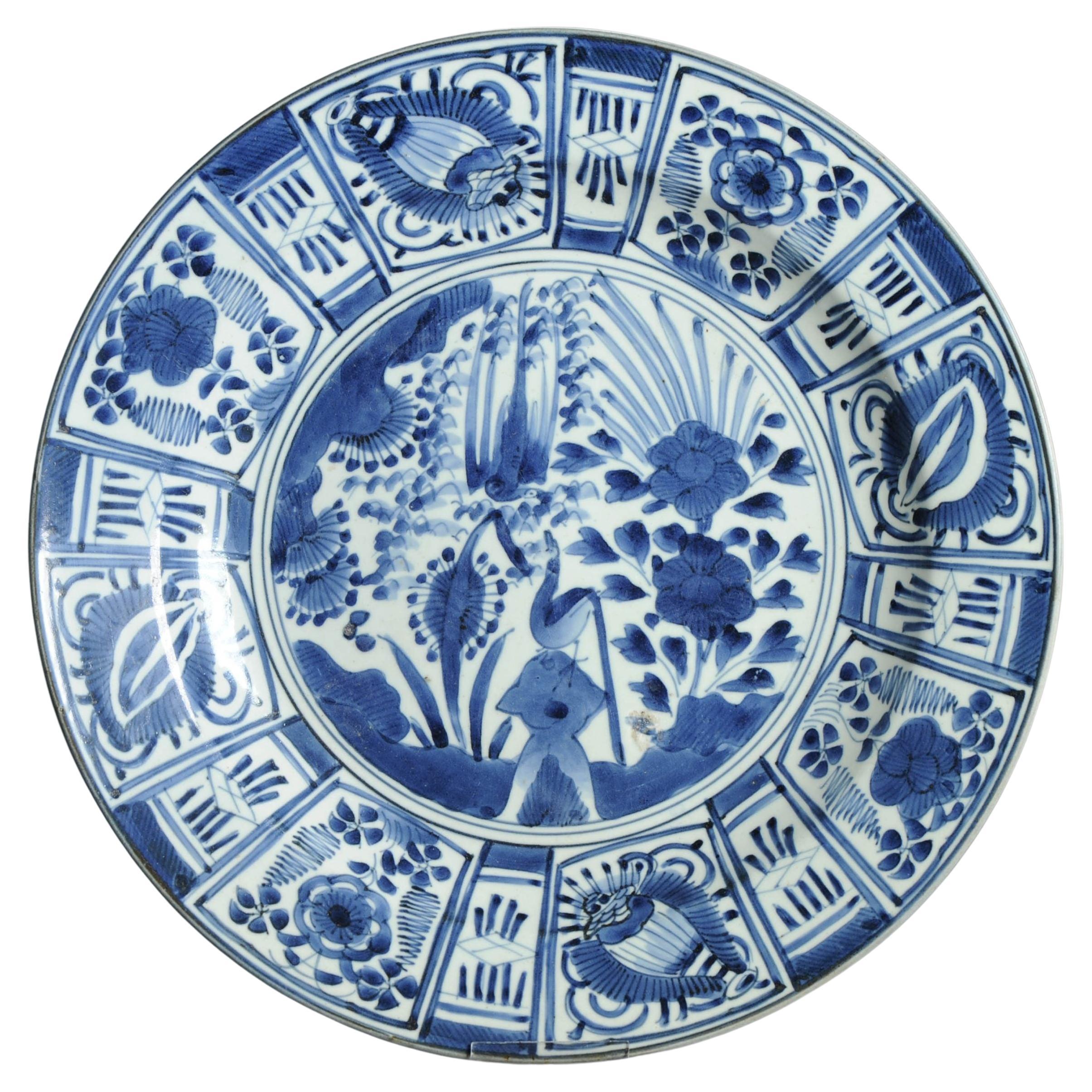 39CM Antico Kraak Periodo Edo 1680-1690 Porcellana Giapponese Caricatore Enorme Arita