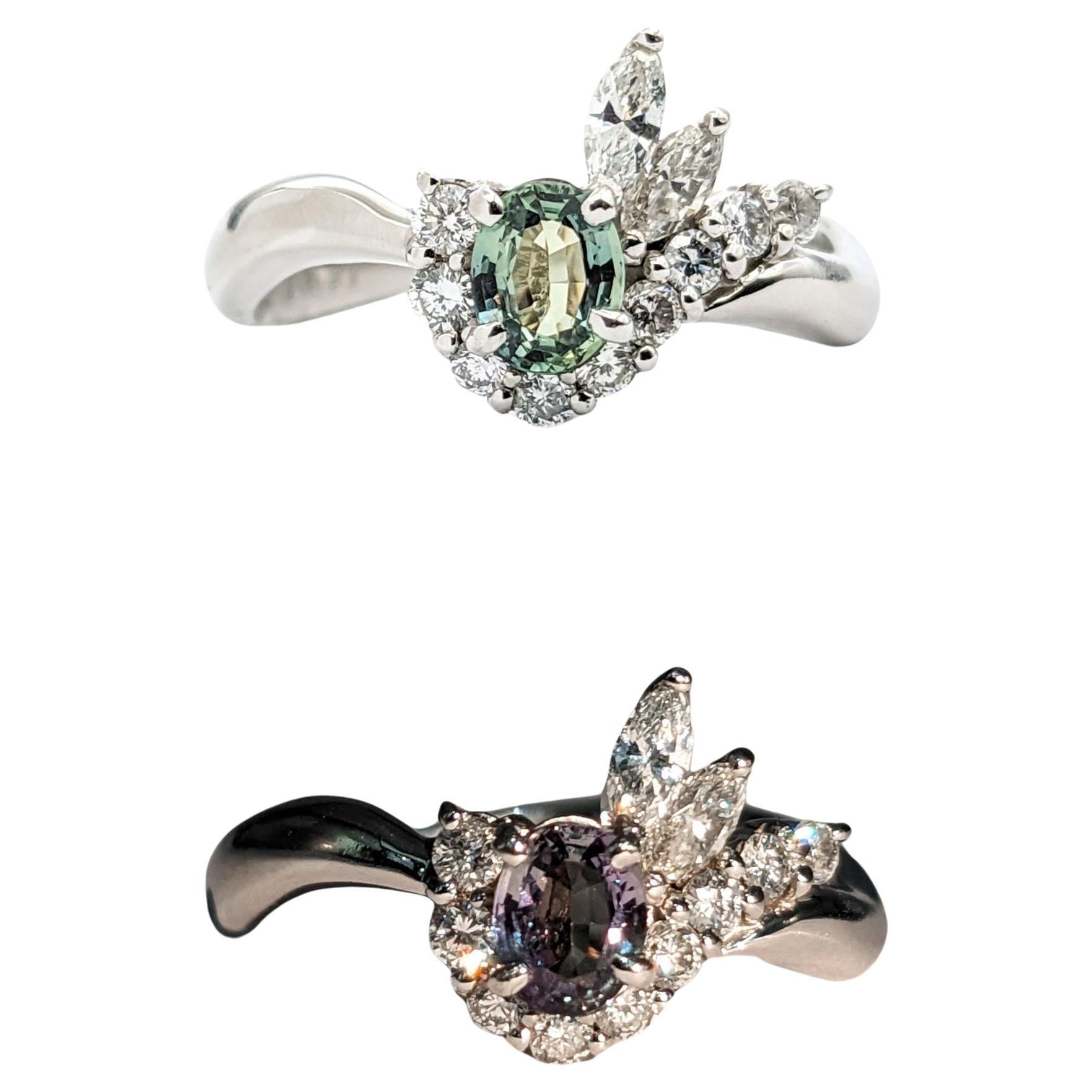 What colors does alexandrite change?