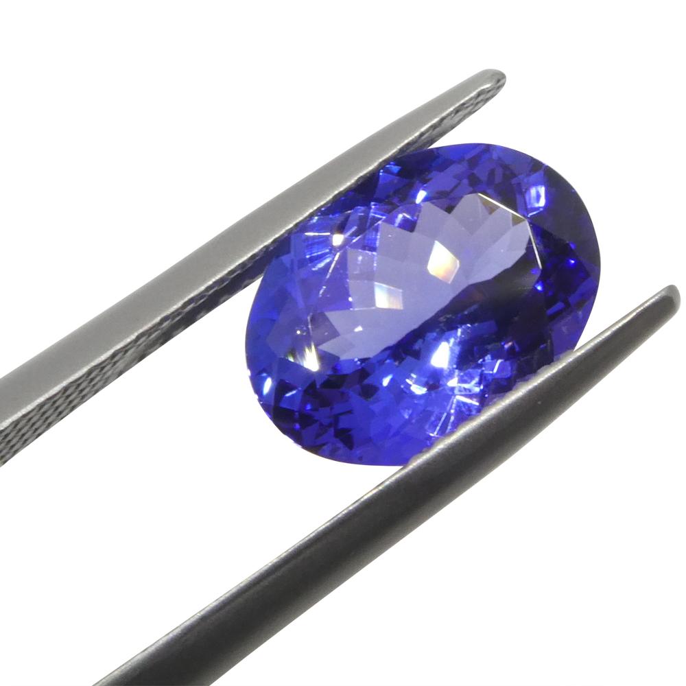 3.9ct Oval Violet Blue Tanzanite from Tanzania For Sale 7