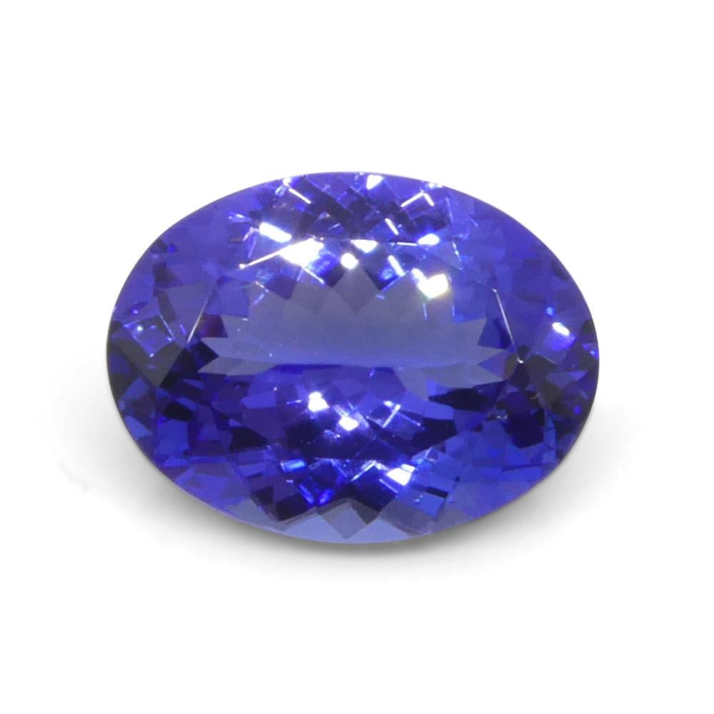3.9ct Oval Violet Blue Tanzanite from Tanzania For Sale 1