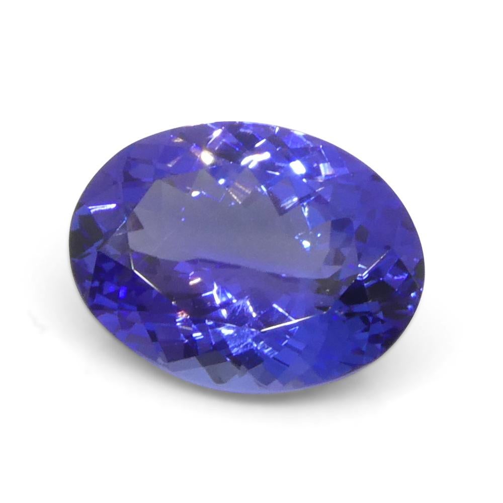 3.9ct Oval Violet Blue Tanzanite from Tanzania For Sale 2