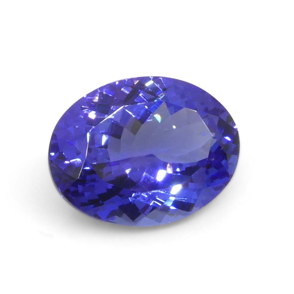 3.9ct Oval Violet Blue Tanzanite from Tanzania For Sale 3