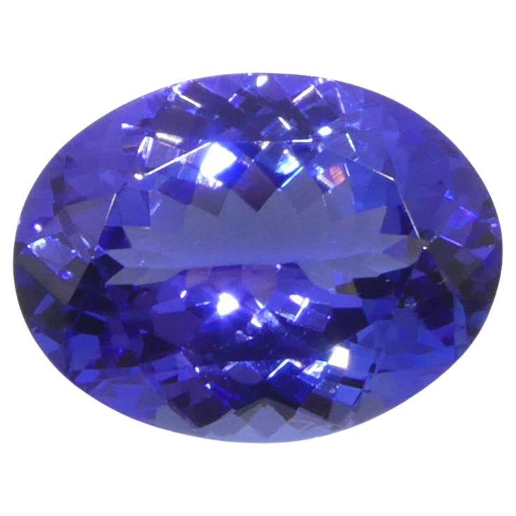 3.9ct Oval Violet Blue Tanzanite from Tanzania For Sale