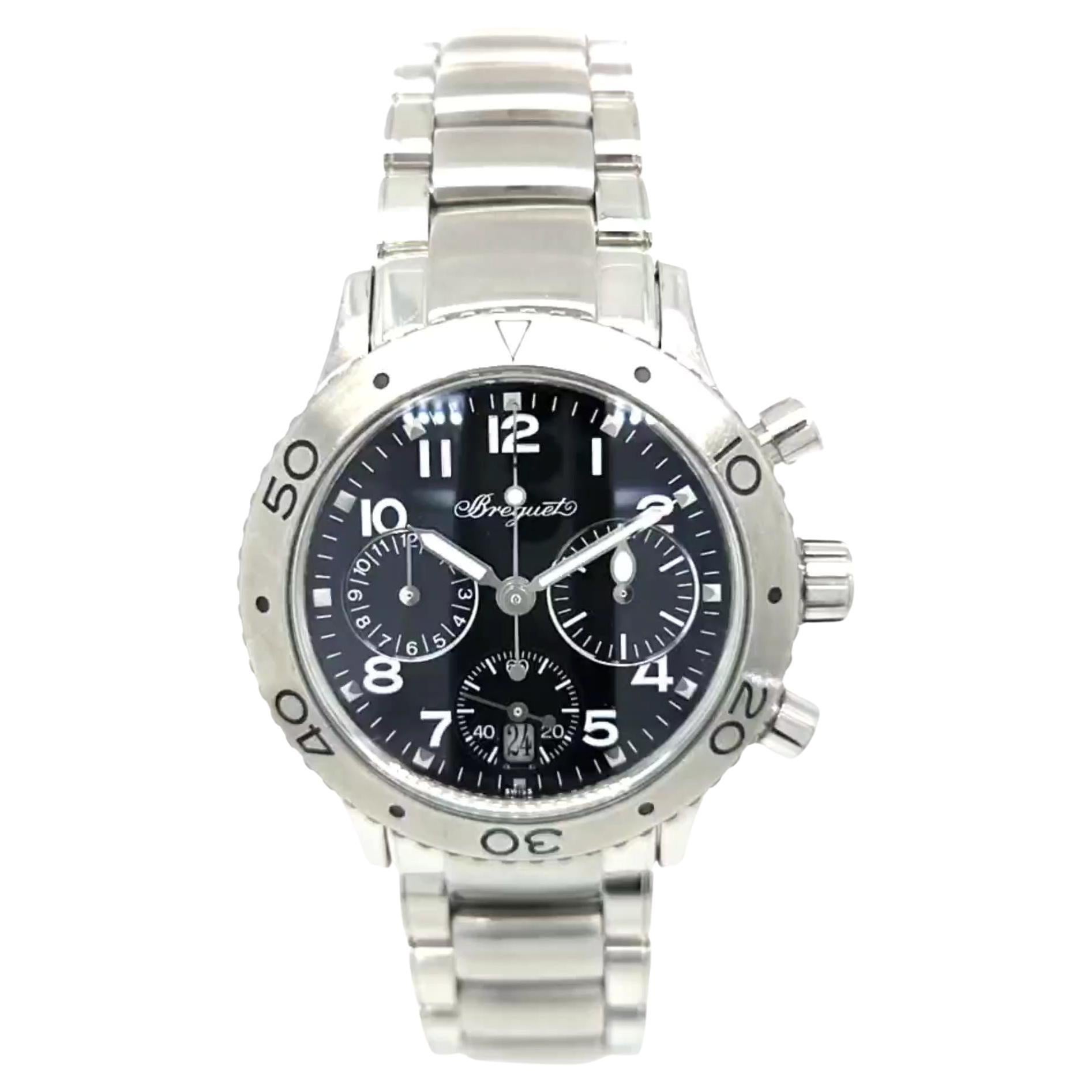 39mm Breguet Type XX Transatlantique Acier inoxydable Chronograp automatique en vente