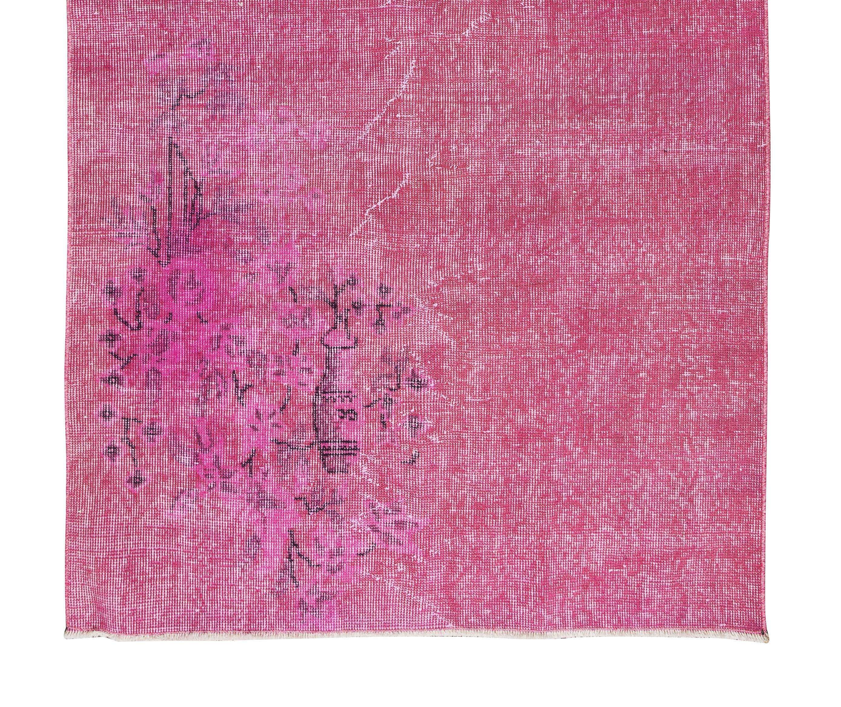 Noué à la main Tapis chinois Art Déco rose du milieu du siècle dernier, teinté à la main, 9,7 x 6,7 m en vente