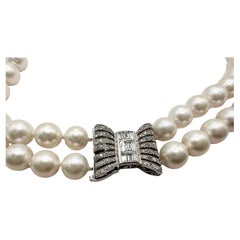 3ct Diamond necklace South Sea pearls necklace 18KT gold