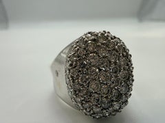 3ct Diamond ring 18KT gold Pave set diamonds