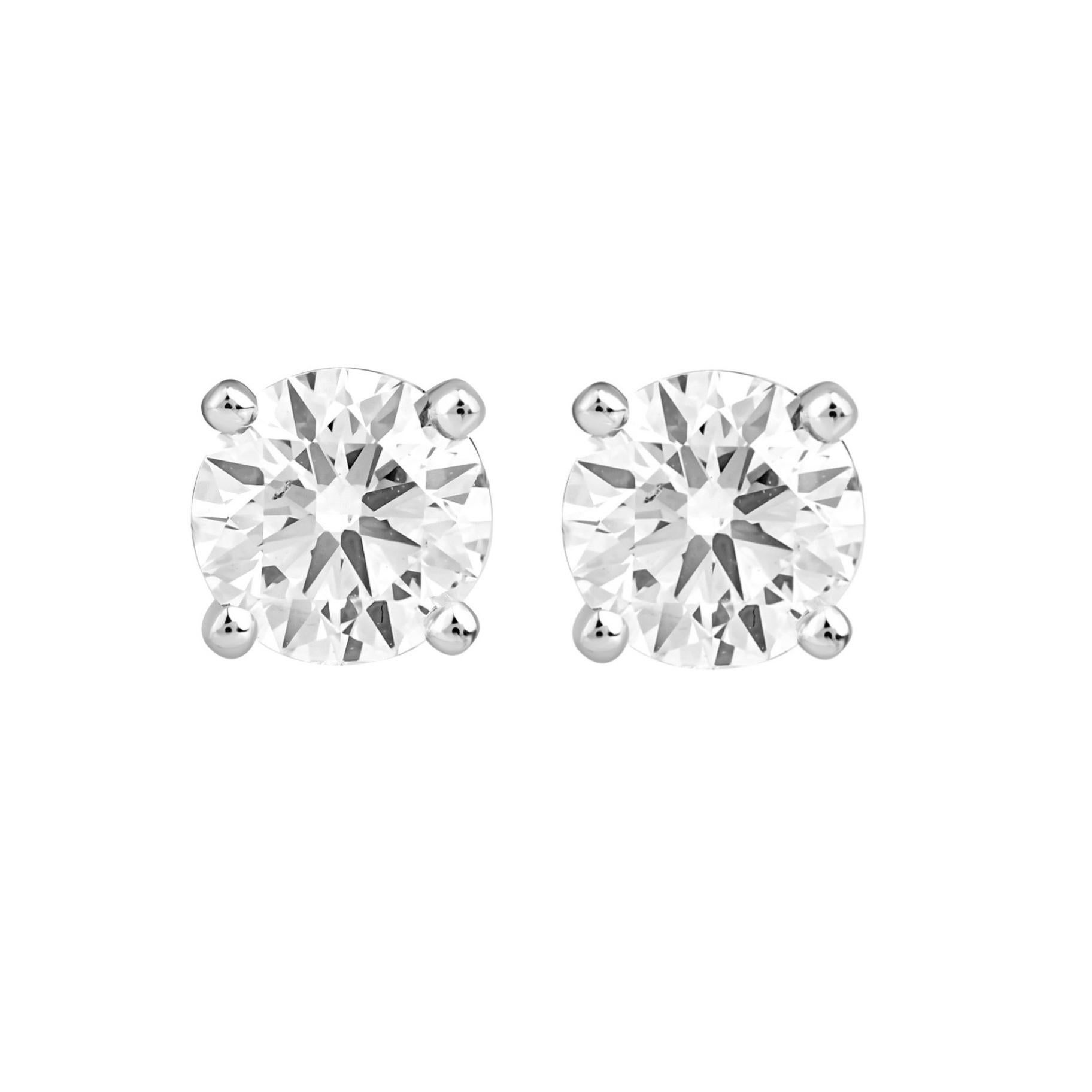 3ct Diamond Stud Earrings - Lab Grown With Gemologist Certficate In New Condition For Sale In Markham, CA