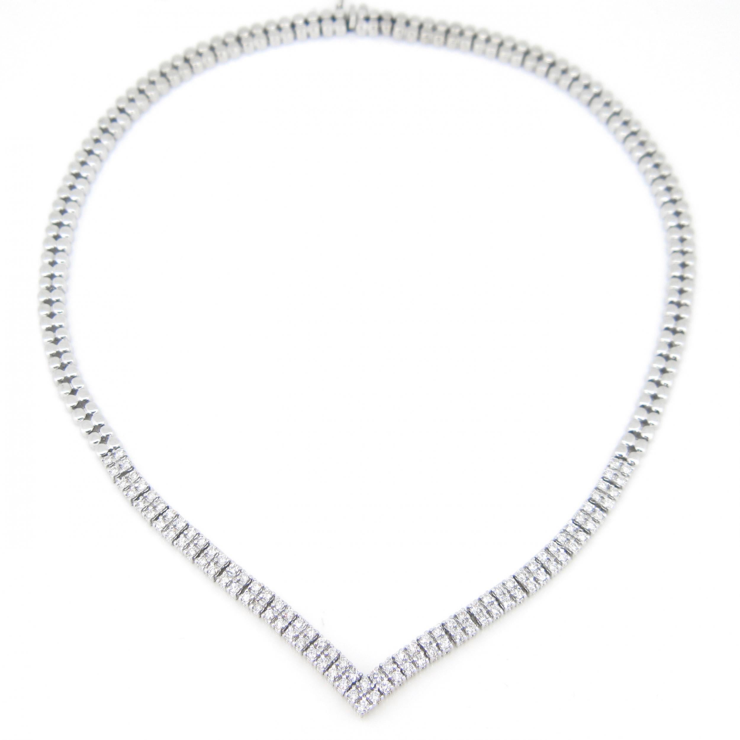 v shaped diamond necklace