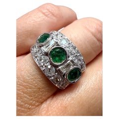 3ct Smaragd-Diamant-Cocktailring 18KT Gold