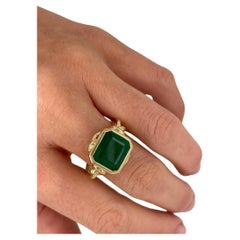 3ct Emerald Ring in 18ct Yellow Gold