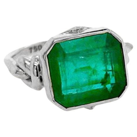 3ct Emerald Ring in 18ct Yellow Gold