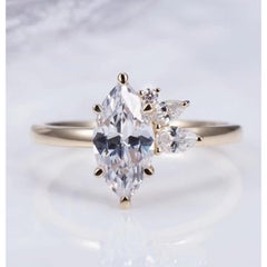 3ct Moissanite Engagement Ring 925 Sterling Silver ring