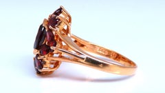 3ct Natural Garnet Cluster Ring 14kt Gold