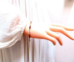 Bracciale a maglie con granati naturali da 3 ct, 14kt*