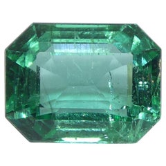 3ct Octagonal/Emerald Cut Green Emerald GIA Certified Zambia (F1)