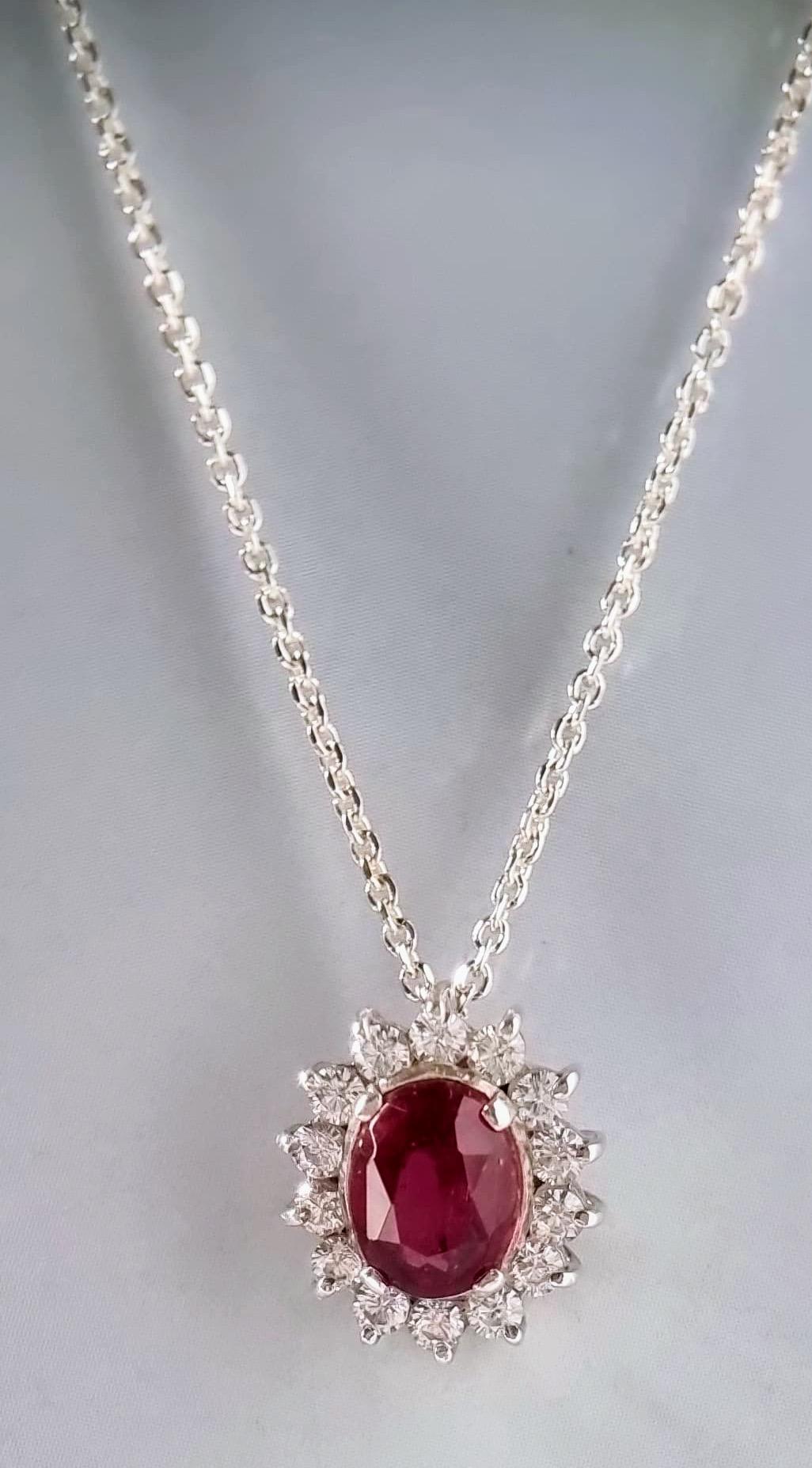 3ct Oval Cut Natural Deep Pink Tourmaline Pendant For Sale 13