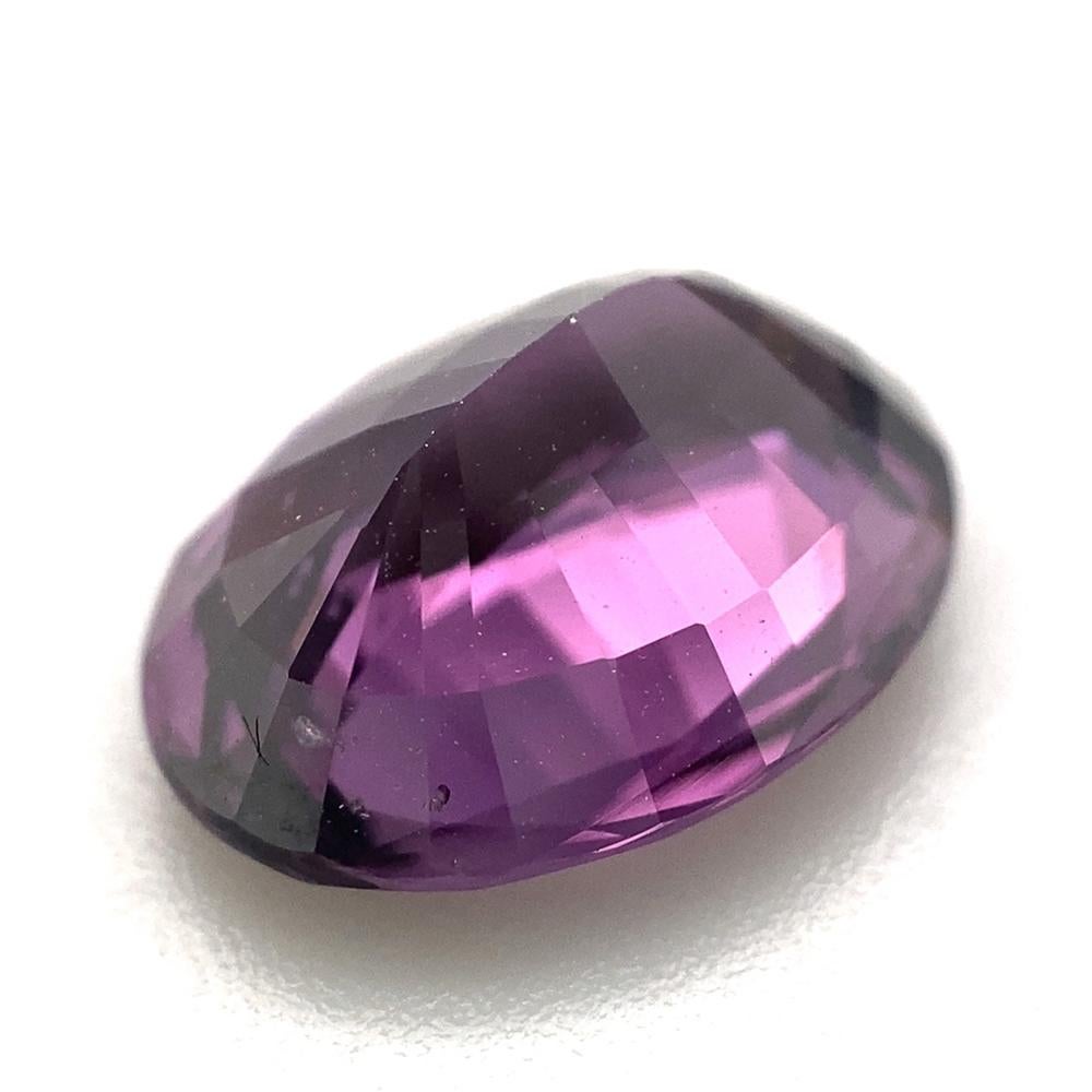 3ct Oval Purple Spinel GIA Certified Unheated For Sale 4