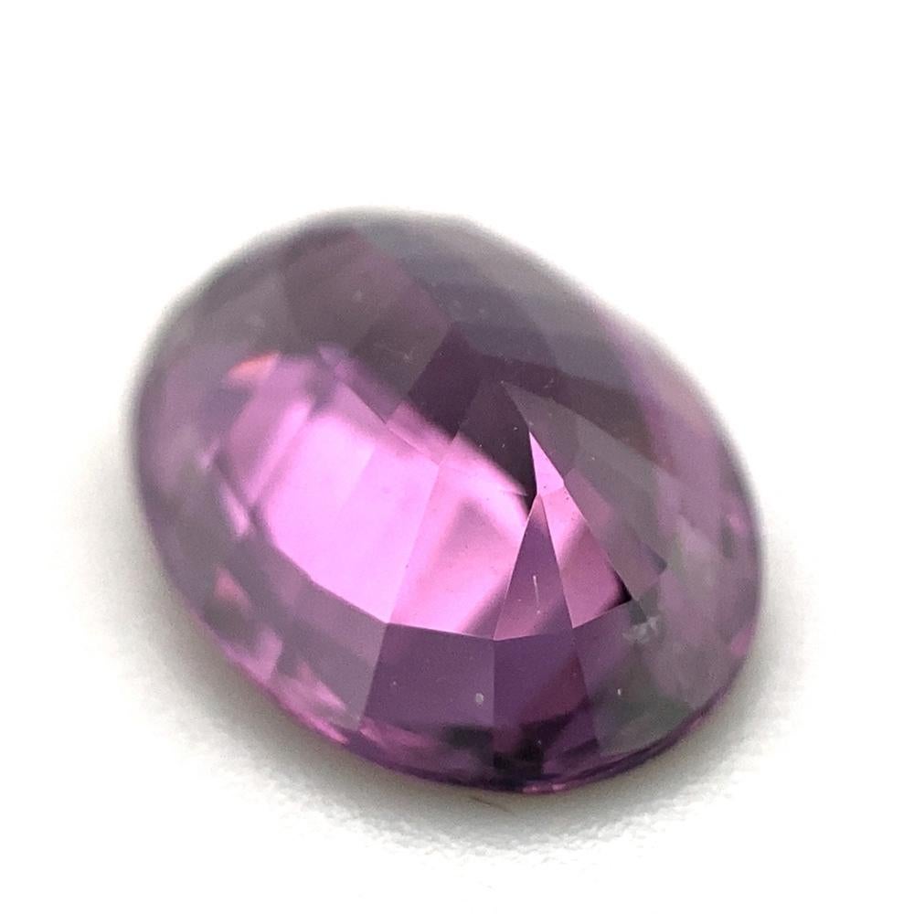 3ct Oval Purple Spinel GIA Certified Unheated For Sale 5