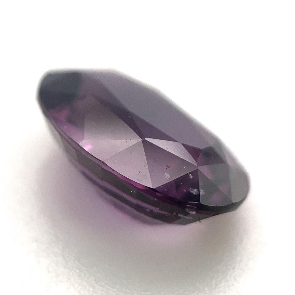 3ct Oval Purple Spinel GIA Certified Unheated 1