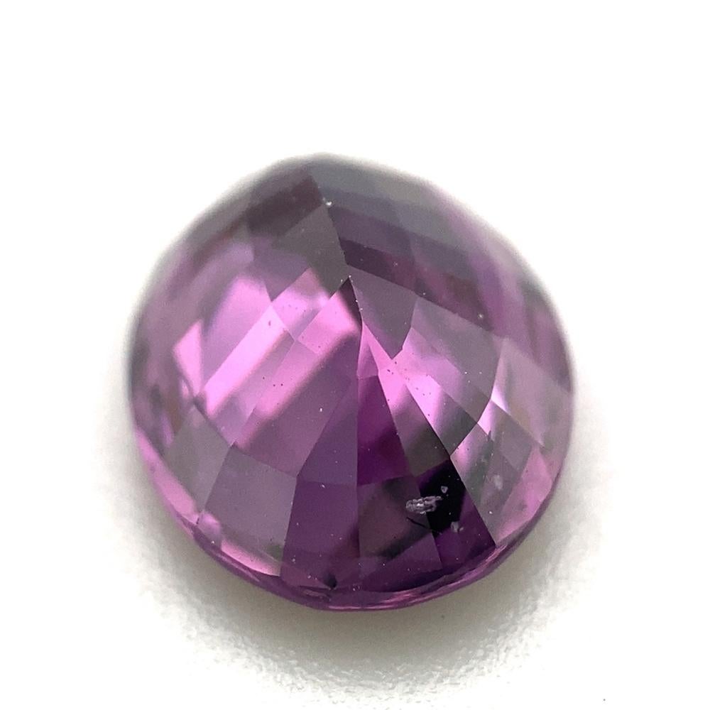 3ct Oval Purple Spinel GIA Certified Unheated For Sale 3