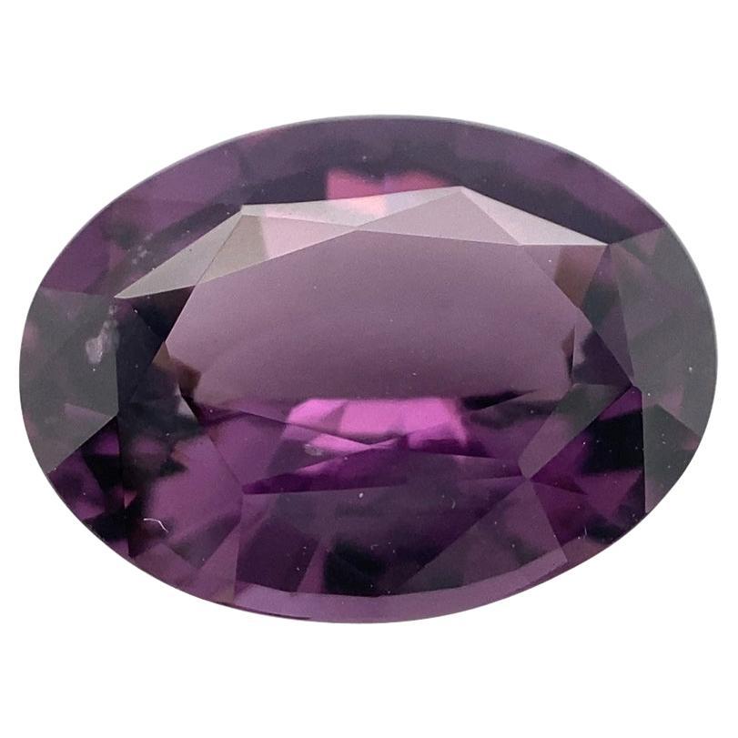 3ct Oval Purple Spinel GIA Certified Unheated For Sale