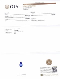 3ct Pear Blue-Violet Tanzanite GIA Certified