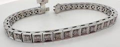 Bracelet tennis en or blanc 18 carats 3 carats
