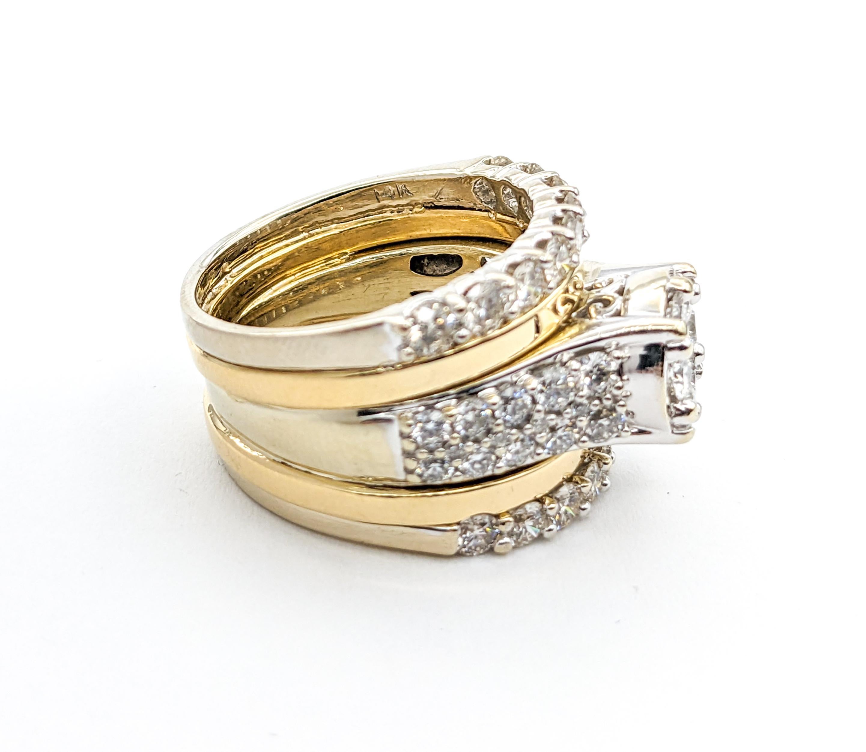3ctw Diamond Anniversary Ring In Yellow Gold 4