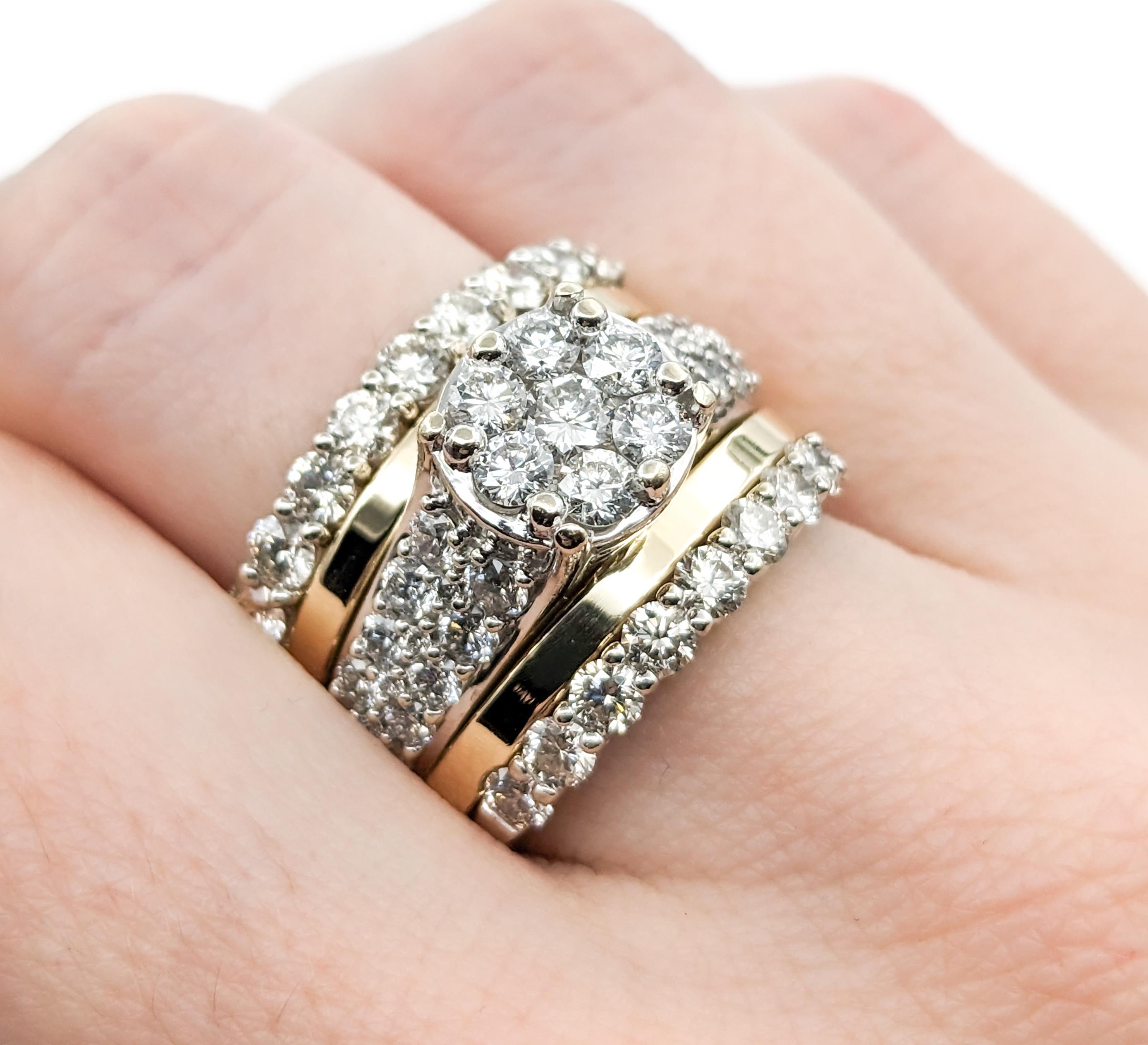 3ctw Diamond Anniversary Ring In Yellow Gold 3