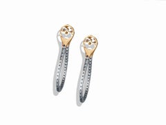 Stud, Hoop 3 Carat Diamond Earrings,  F-G Quality 1.50 Inches