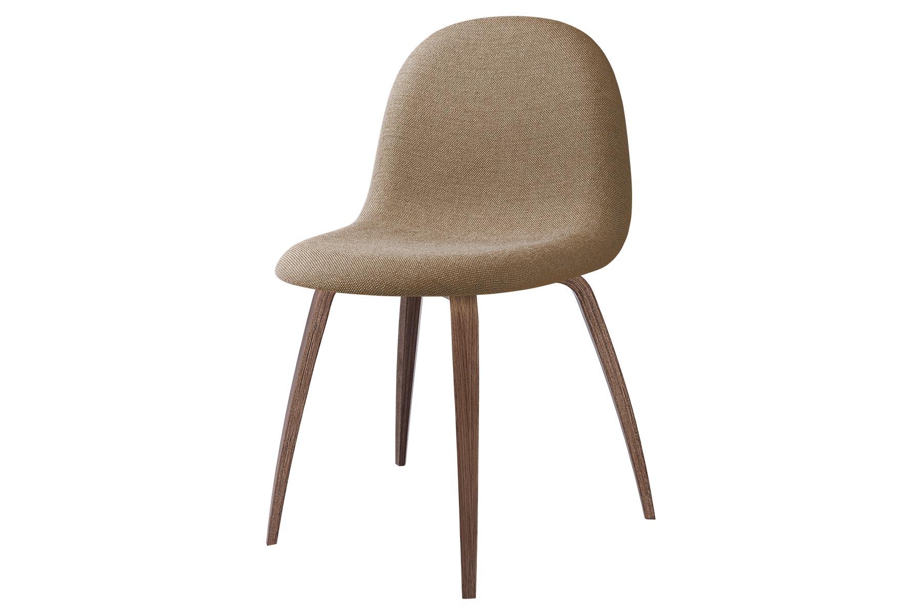 Mid-Century Modern 3D Dining Chair, Un-Upholstered, Wood Base, Hirek Shell For Sale