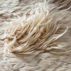 3D Effect 1930s Plush Turkish Tribal Runner in Warm-Hued Mohair, Camel, and Wool