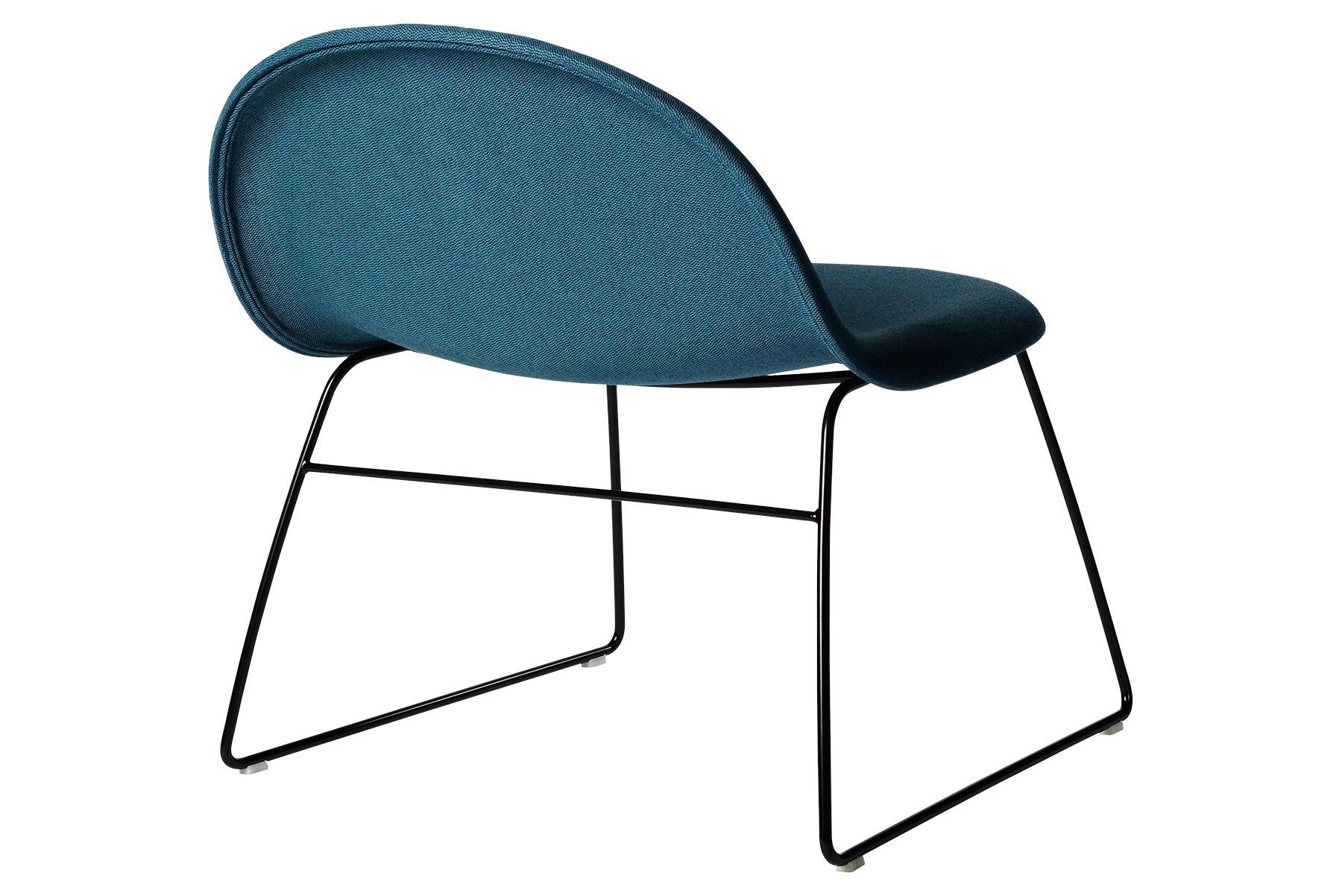 Sillón 3D, sin tapizar, base de trineo, negro semimate Danés en venta