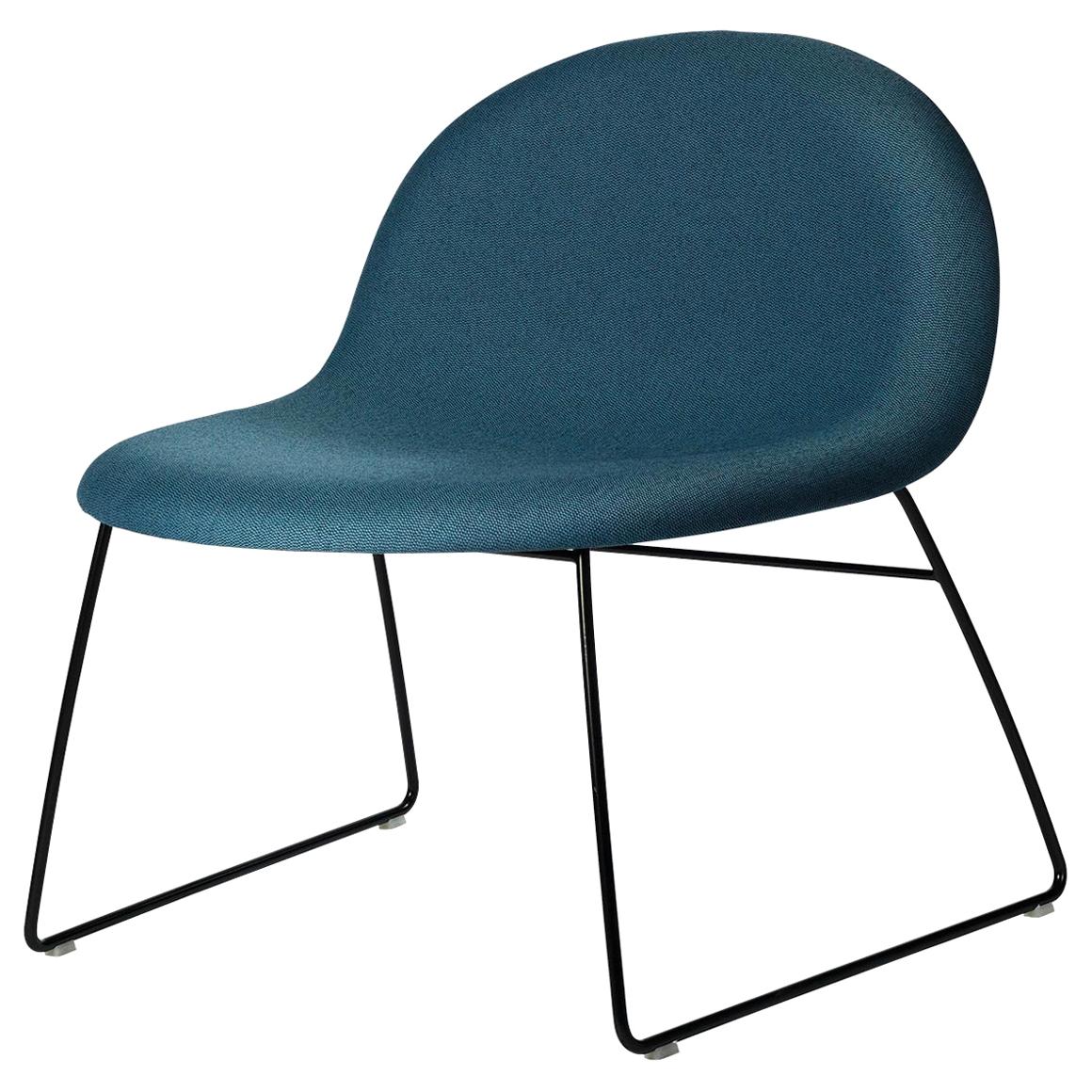 3D Lounge Chair, Un-Upholstered, Sledge Base, Black Semi Matt