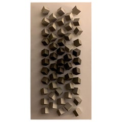 3D Modern Hand Painted Cubes Dimensional Art by Brazilian Artist Silva