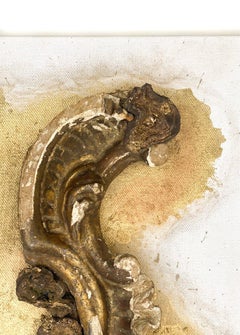 3D Powdered Canvas with an 18th Century Italian Fragment & Chalcedony Rosettes