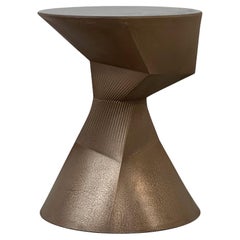 3D printed bronze plated 'Sand in Motion Slim Bronze' side table by Rive Roshan