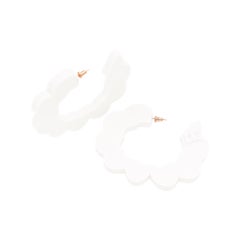 3d Printed Pretend Cloud Hoop Earrings Translucent