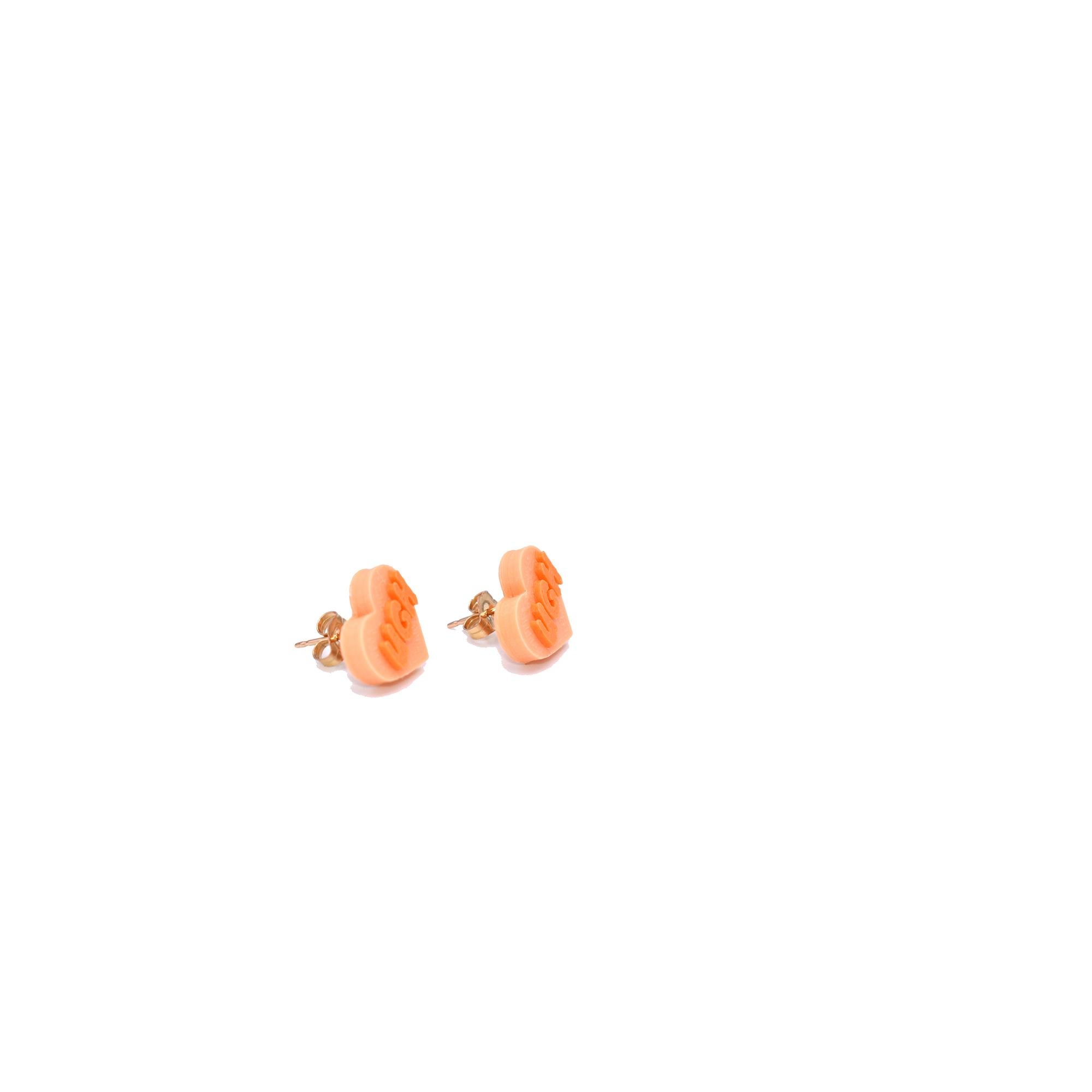 custom heart shaped earrings studs