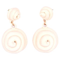 3D Printed Whipped Cream Dangle Earrings