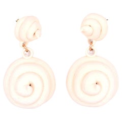 3D Printed Whipped Cream Dangle Earrings