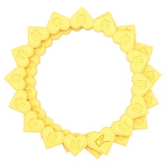 3D Printed Yellow Favorite Drug Heart Shaped Pill Tablet Bangles