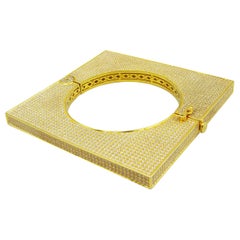 3D Square Pave Cuff