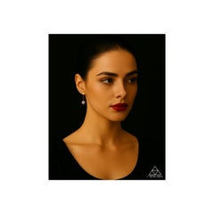 3D Star Of David Earrings 18K Rose Gold Diamonds Art Deco Jewelry Merkaba