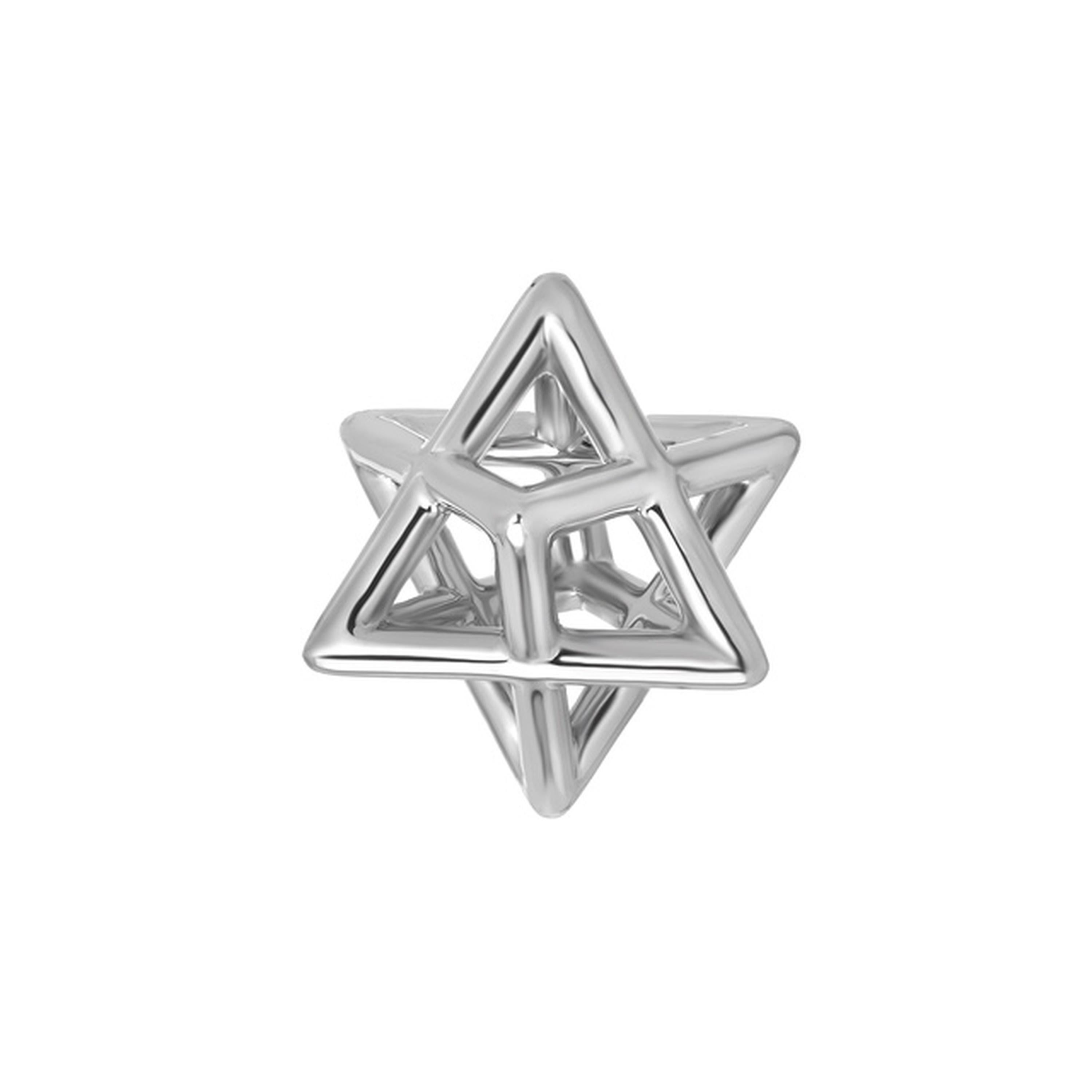 Donna Orecchini in platino con Stella di David 3D - Fede, Unità, Eleganza in vendita