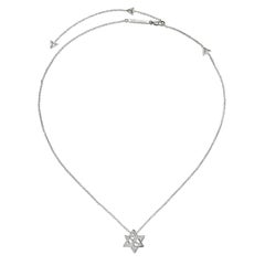 Collar 3D Estrella de David Colgante Magen David de plata - Regalo Bar Mitzvah judío