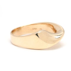 3D Twist Band Ring, 14k Yellow Gold, Ring Size 5.5, Stackable