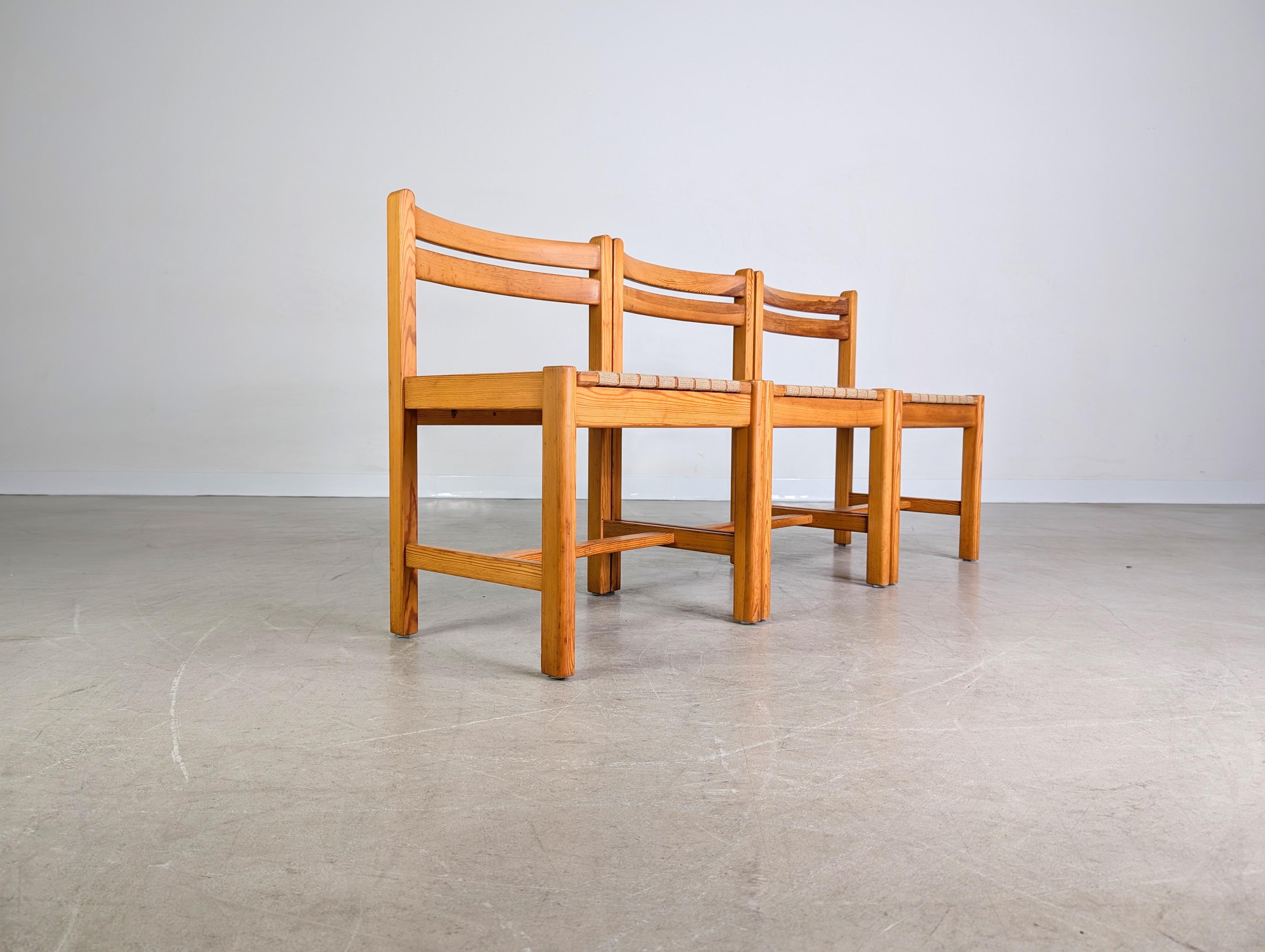 Allemand 3er Set Asserbo Stühle Borge Morgensen Roland Wilhelmsson en vente